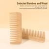 Бамбуковая расческа с широкими зубьями, расчески для волос, распутывающие расчески, антистатические, для вьющихся волос, для женщин и мужчин, для разглаживания, массажа, домашнего использования в салоне