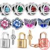 Классический 925 стерлингового серебра замок и ключ кулон шарм подходит мода 3 мм браслет и ожерелье 925 ювелирные изделия для женщин подарок