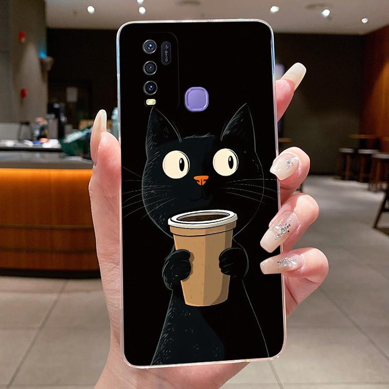 Чехол для Vivo Y30 Y30i Y50 1938 1935 Чехол для телефона Эстетичный Роскошный Милый Крутой Узор для Мальчиков Девочек Прозрачный Мягкий ТПУ Задняя Крышка
