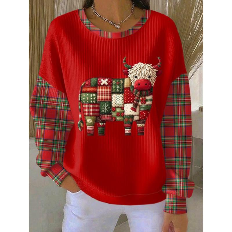 Christmas 3D Print Pullover Hoodie Womens Streetwear Loose Fit