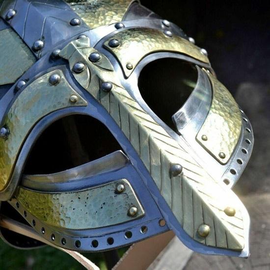 Средневековый закаленный шлем Арнгрима Нормана Викинга, костюм на Хэллоуин, косплей, шлем, подарок на день рождения
