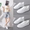 White Shoes for Women Summer Thin New Ins Breathable Soft Leather Versatile Casual Sneakers for Students