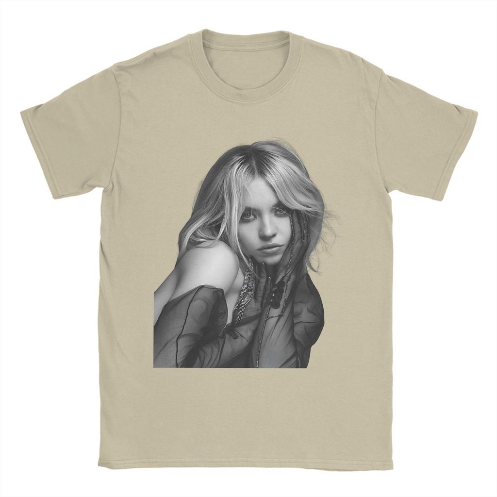 Сидни Суини Крутая Актриса Футболка Харадзюку Футболки С Коротким Рукавом Y2K Смешные Топы Летние Хлопок Круглый Вырез Оверсайз Топ Футболки