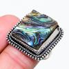 Abalone Shell Gemstone 925 Sterling Silver Jewelry Ring Size 8.5 S3m28