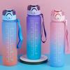 Бутылка для воды 1 л с соломинкой градиентная бутылка для питьевой воды герметичная откидная крышка
