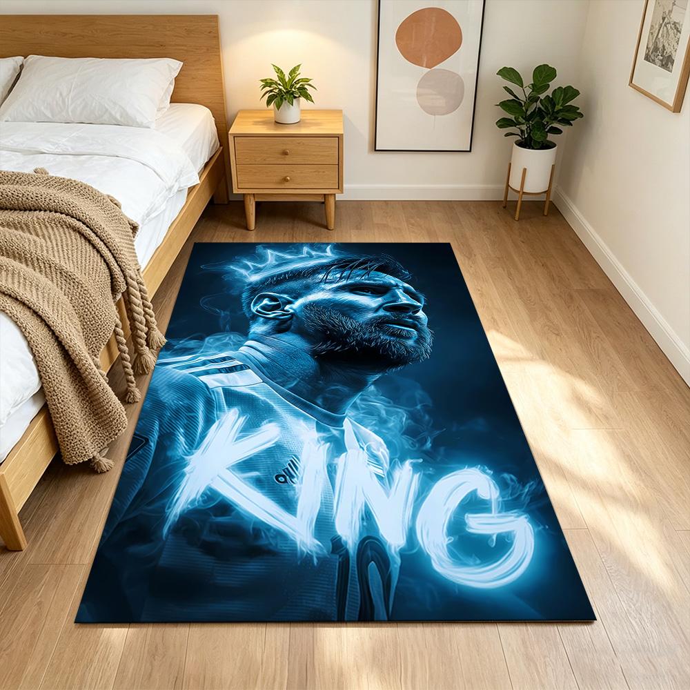 Lionel Messi Soccer Legend Carpet Design for Game Room Entryway Outdoor Study room Antislip Carpet Decorate Offices