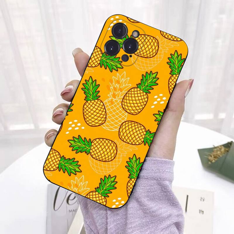 Чехол для телефона с ананасом для iPhone 13 Pro MAX 14 11 12 Mini X XS XR 6 7 8 Plus SE 2020 Мягкий ТПУ чехол