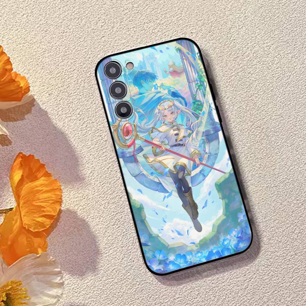 Аниме F-Frieren Милый чехол для телефона Samsung Galaxy A73,A72,A71,A70,A53,A52,A51,Другие Мягкий черный чехол
