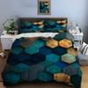 3D Honeycomb Square Gradient Color Print Bedding Set 1 Duvet Cover 1/2 Pillowcases Adult and Kids Bedding Set Luxury