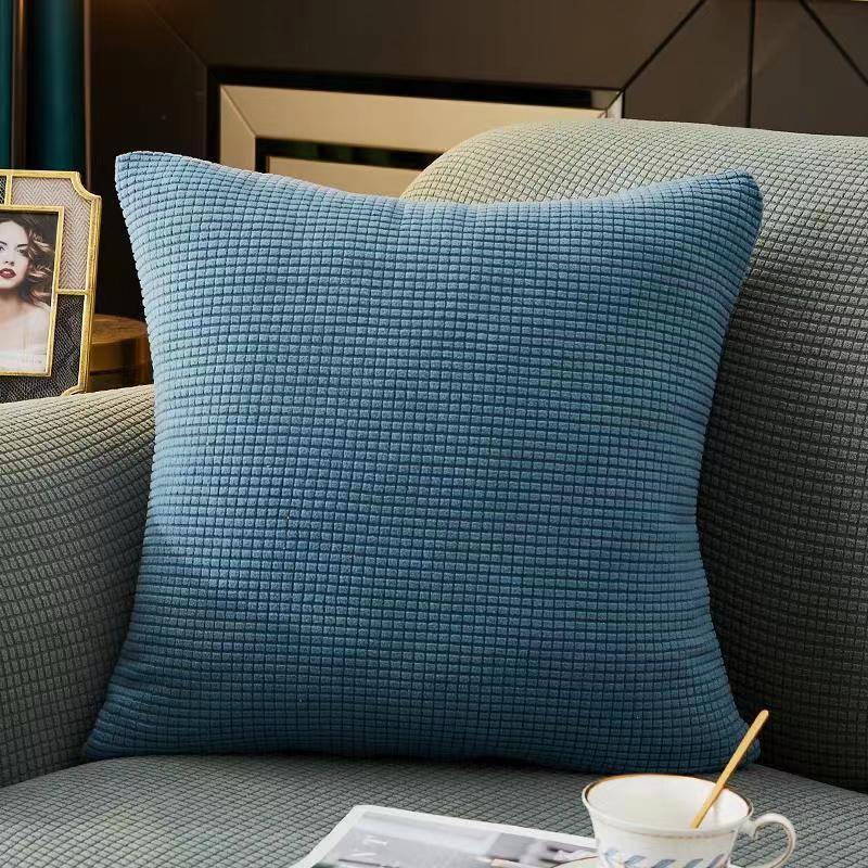 Solid Color Living Room Waffle Honeycomb Square Pillow Cushion Cover Cushion Cover Simple Sofa Pillow Cushion Cushion Cover