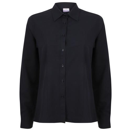 Henbury Womens/Ladies Wicking Long-Sleeved Shirt