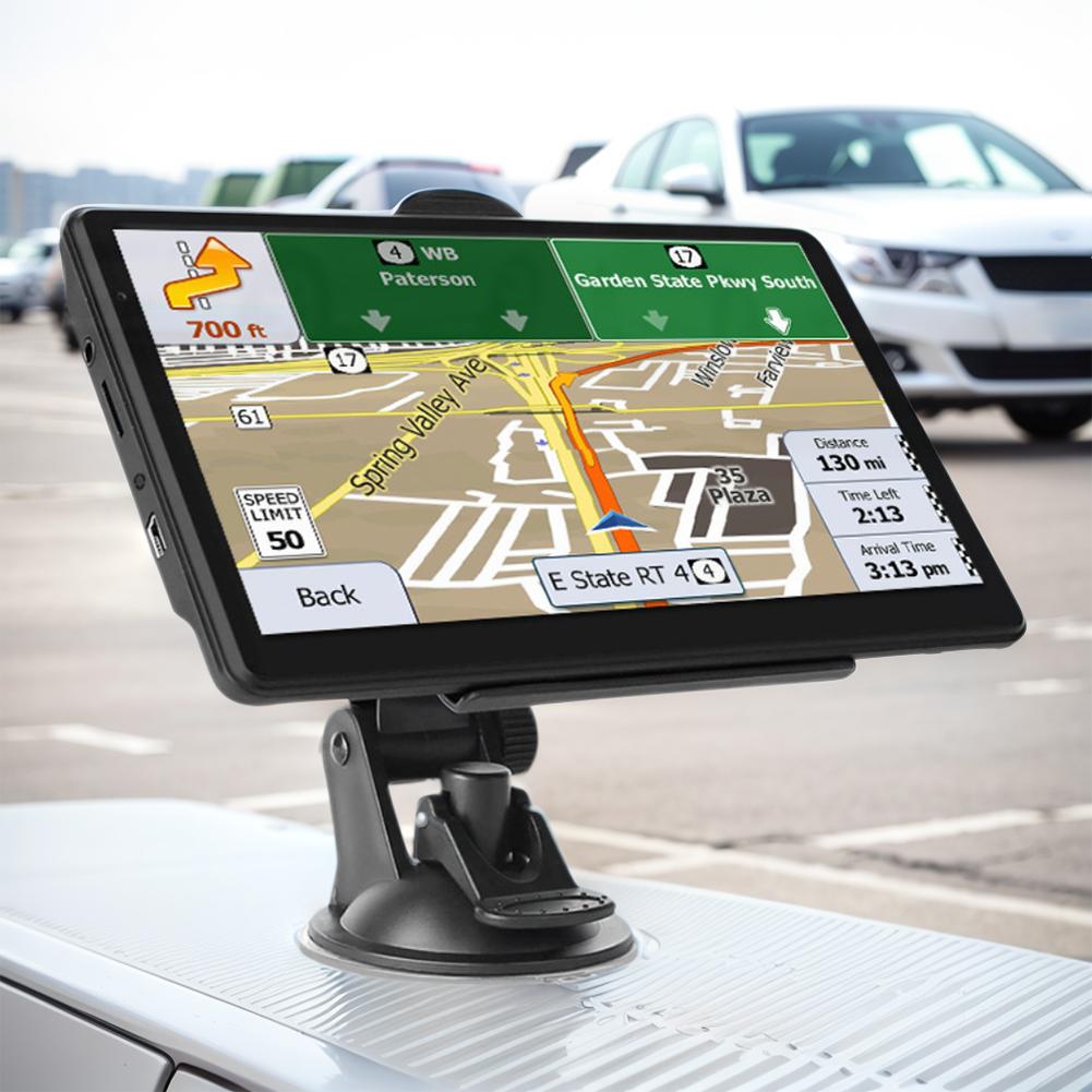 7-дюймовый автомобильный GPS-навигатор FM-передатчик HD TFT сенсорный экран Портативная автомобильная спутниковая GPS-навигация Карта ЕС АВСТРАЛИИ США 256 МБ+8 ГБ