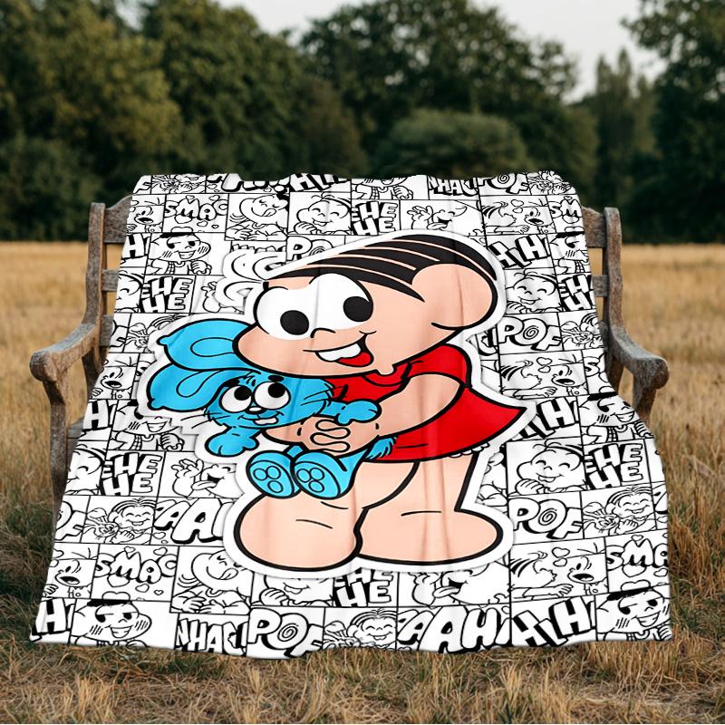 Monica's Adventures In Colorful Land ThrowsBlanket Flannel Blankets Plush for Couch Bed Gifts for Men Women Travel picnic blanket Christmas fan gift