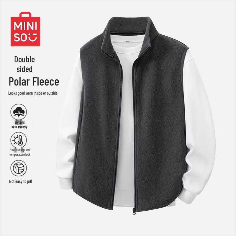 MINISO Мужской плотный теплый флисовый жилет