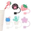 Airtight Splash Proof Silicone Straw Plug Drinking Dust Cap Cartoon Plugs Cover Cup Accessories
