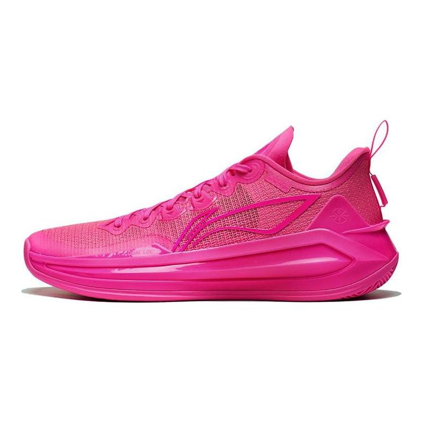 Li Ning Liren 3 V2 РОЗОВЫЕ Устойчивые к истиранию Дышащие Низкие Баскетбольные кроссовки Унисекс Неоново-розовые ABAT073-9