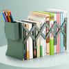 20cm Metal Bookend Retractable Desktop Book Stand Space-saving Book Organizer Holder Stable Book Rack For Home School Office