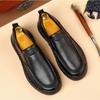 Модные ретро-лоферы из коровьей кожи для мужчин, весна-осень, новые дизайнерские мужские туфли на мягкой подошве, модные однотонные повседневные туфли для мужчин