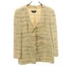 Сделано в Италии Клетчатый узор Без цвета куртка 40 Желтый Женский Б/у
