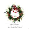 Artificial Christmas Wreath Decoration Seasonal Garland with Red Berries Green Winter