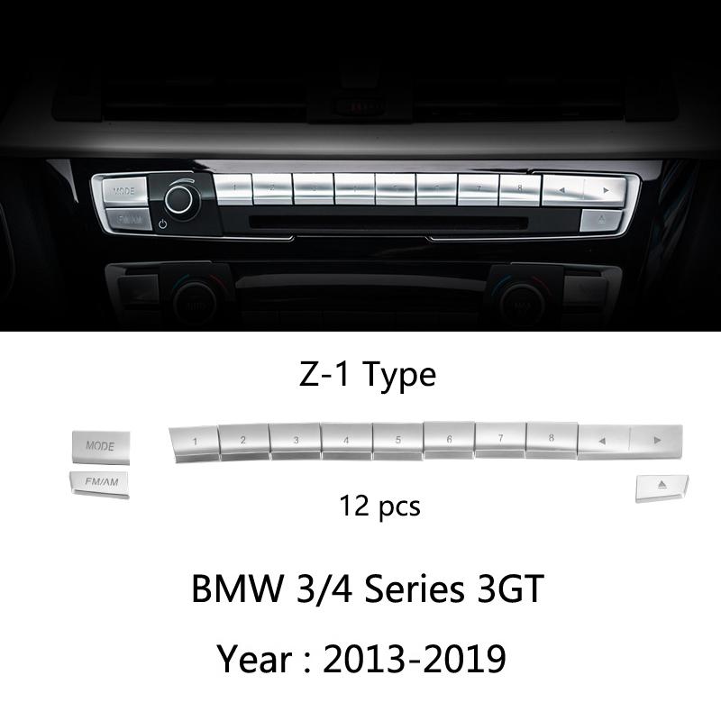 Carbon Fiber Car Styling Interior Gear Shift Knob Cover Multimedia Button Panel Trim Sticker For BMW F30 F32 F34 F36 Accessories