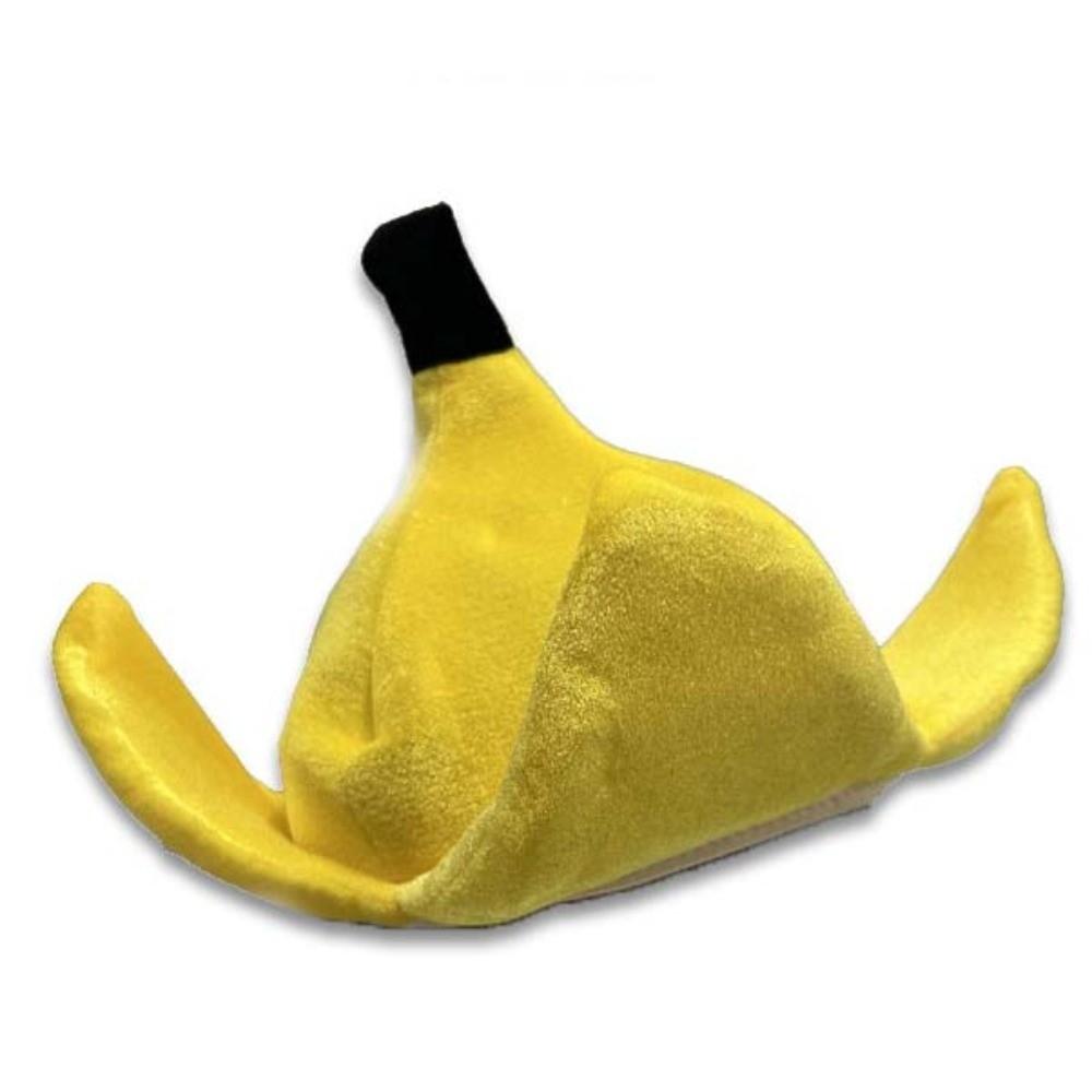 Vibrant Yellow Design Banana Plush Hat Three-Dimensional Peel Quirky Cosplay Cap Toddler Kid Gift