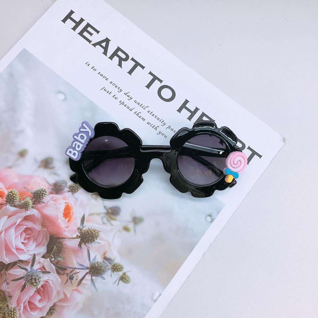 Детские солнцезащитные очки с подсолнухами, милые солнцезащитные очки с цветочным принтом, детские солнцезащитные очки с надписью «сделай сам» для девочек