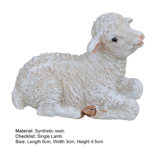 Садовый орнамент, декоративный для фермерского дома, хорошо изготовленная фигурка ягненка в деревенском стиле, милая, хорошо изготовленная