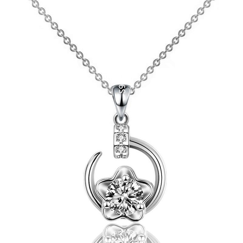 Серебряное ожерелье S925 Plum Nail, женская новая простая цепочка с цветком на ключицу