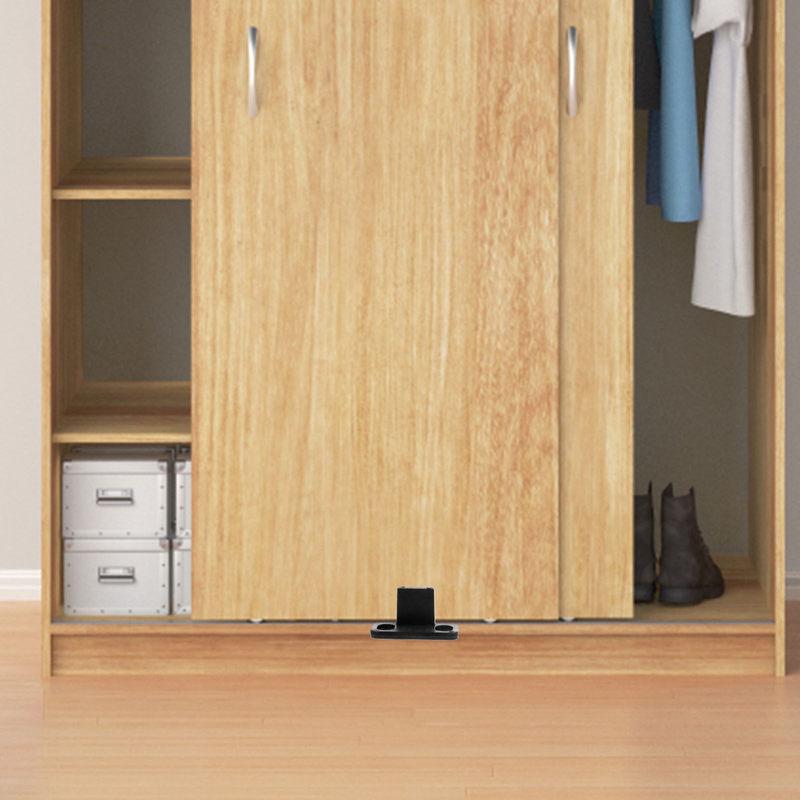 4Pcs Sliding Door Floor Guides Heavy Duty Barn Closet Door Track Hardware Smooth Bottom Guide System Floor Guide