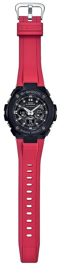 Casio Солнечные часы Красные G-Shock G-STEEL Радиоуправляемые GST-W300G-1A4JF Мужские