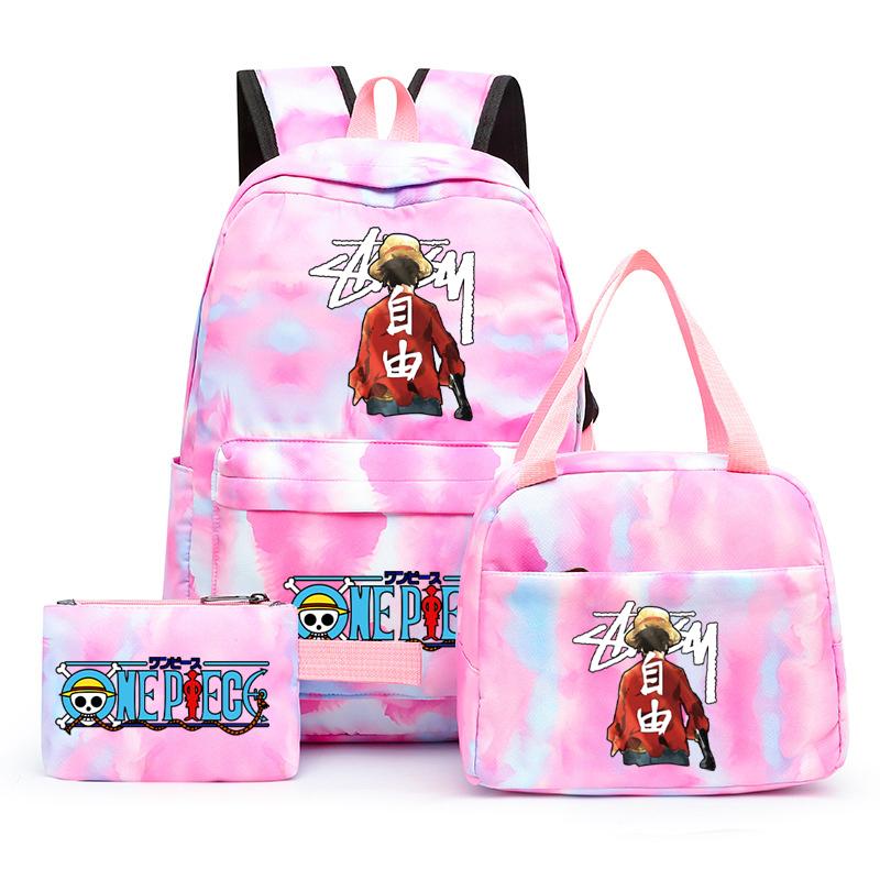 3 шт./компл. аниме цельный рюкзак с ланч-боксом пенал для школьников рюкзак для мальчиков и девочек мужчин и женщин дорожная сумка Mochila Rucksak