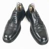 USA Vintage Florsheim Leather Straight Tip Shoes [25.5/Black] Business Dress Shoes(USED)