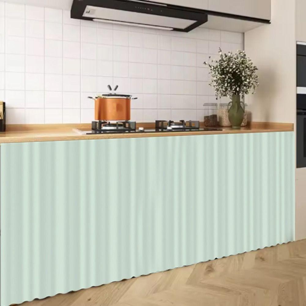 Dustproof Cloth Kitchen Cabinet Curtain Self-Adhesive Bookcases Curtains Cupboard Curtain Kitchen
