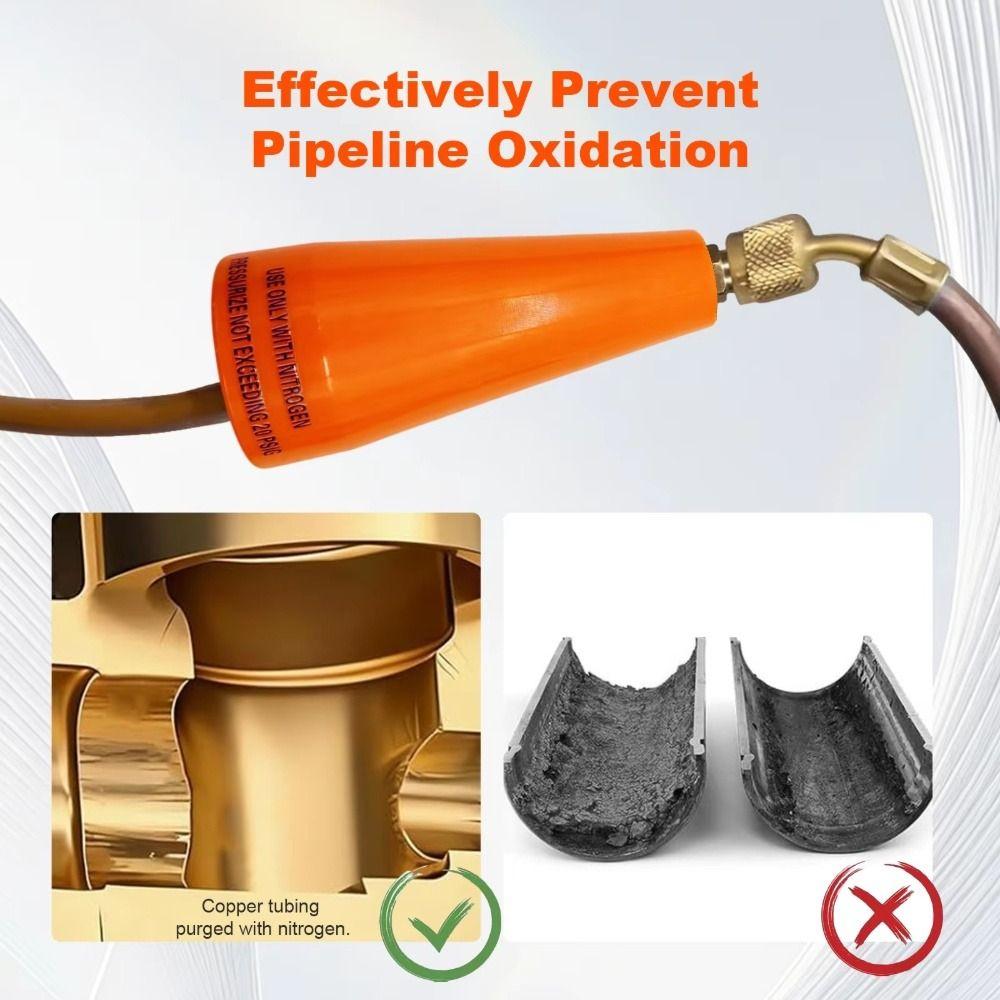 1Pcs 3/8in-1-1/8in OD ACR Tubing Nitrogen Purge Boot  for HVAC Refrigeration Brazing