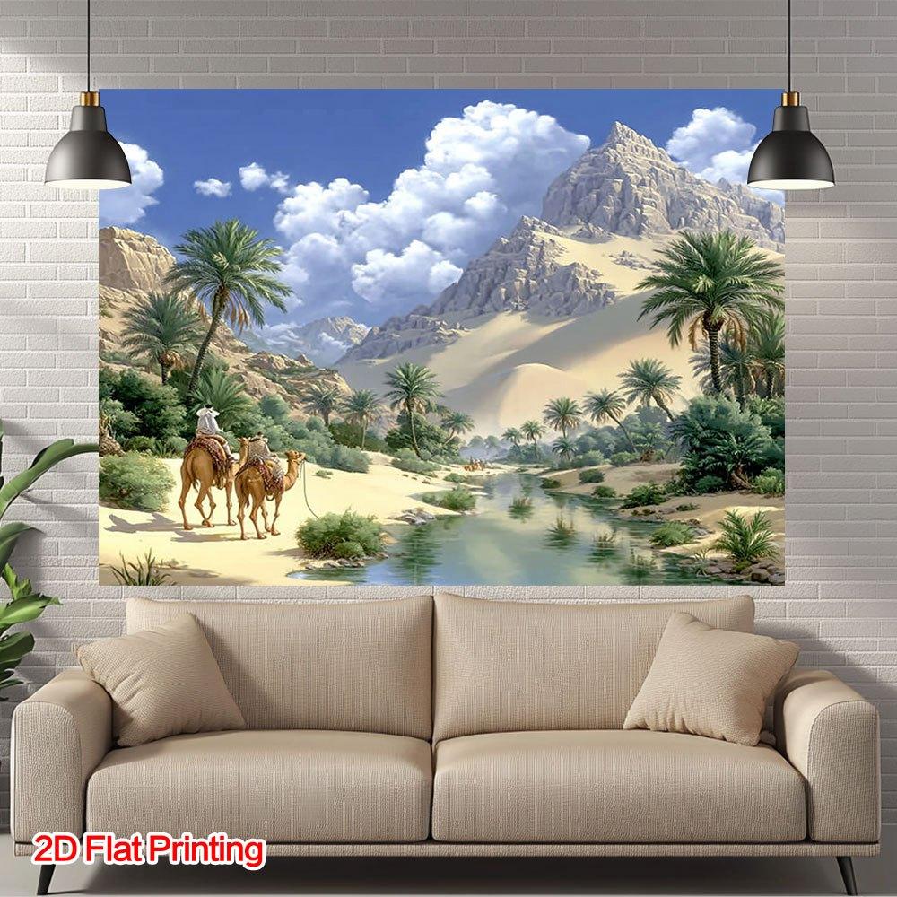 2D plane 1 piece of desert fleet natural style polyester fabric suitable for home garden and studio