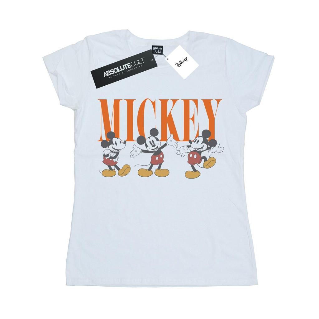 Disney Женская/женская хлопковая футболка с изображением Микки Мауса