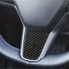 Luxury Carbon Fiber Car Inner Steering Wheel Cover For Tesla Model 3 Y 2017-