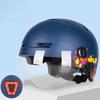 Electric Bicycle Helmet Four Seasons Universal Bicycle Mountain Bike Riding Helmet with Goggles Tail Light