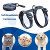Набор шлейки и поводка для кошек, устойчивый к побегу, мягкий регулируемый шлейка для котенка, прогулочная тяговая веревка для маленьких, средних и больших кошек