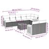VidaXL Salon de Jardin avec Coussins 9 pcs, Canapés de Terrasse, Ensemble de Meubles de Patio, Mobilier d'Extérieur, Gris 3227838