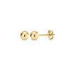KEZEF (Kezev) 14K Gold Filled Earrings (women's/men's) - Round Ball Stud Earrings, Hypoallergenic and Skin-friendly Earrings, Gold Stud Earrings for