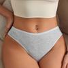Women's Low Waist Vertical Striped Cotton Panties Simple Comfortable Thong Lightweight and Breathable Women's Lingerie