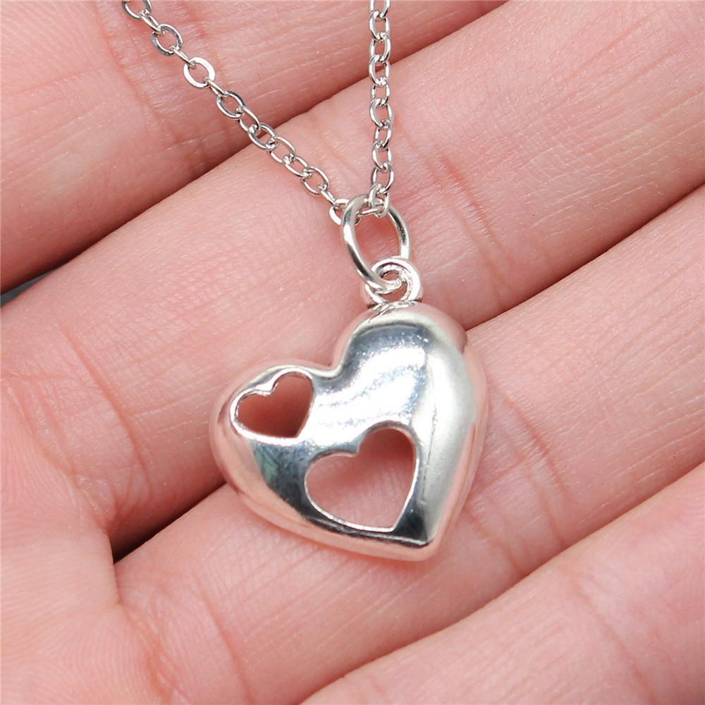 Ожерелье с крыльями ангела в форме персикового сердца, 40 см, короткая цепочка, украшения для девочек, День отца, кавайные материалы