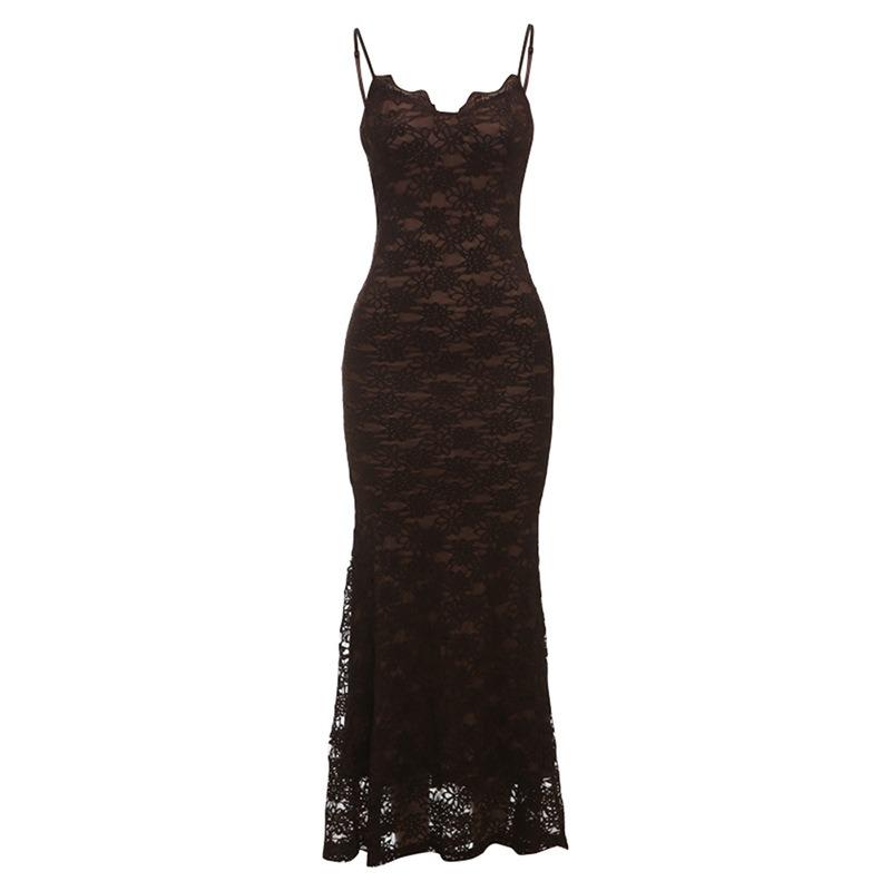 Женское сексуальное платье Spice Fashion с подтяжками, кружевным дизайном, V-образным вырезом и запахом на бедрах