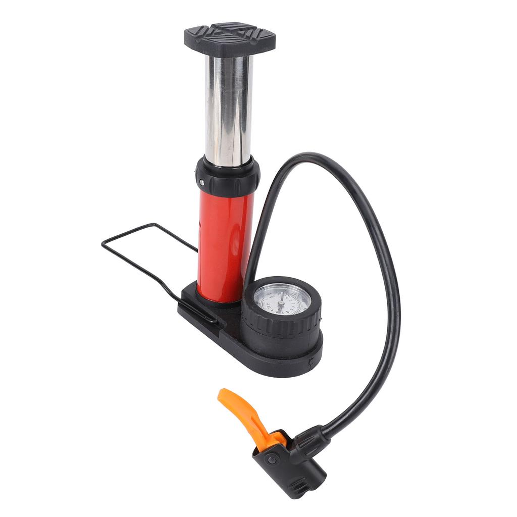 Bike Pump with Gauge Mini Bike Floor Pump Compact Portable Foot Pump for Electric Bike Motorcycle