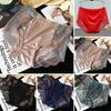 Women Panties Lace Flower Embroidery Mid Waist Elastic Soft Breathable Anti-septic Glossy Ice Silk Lady Underpants Briefs Underwear
