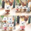Fluffy Samoyed Dog Plush Keychain Cute Animal Doll Ideal For Bag Charms