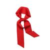 Women's Solid Silk Ribbon Scarf: Thin, Long, Narrow Neck Tie & Shirt Accessory