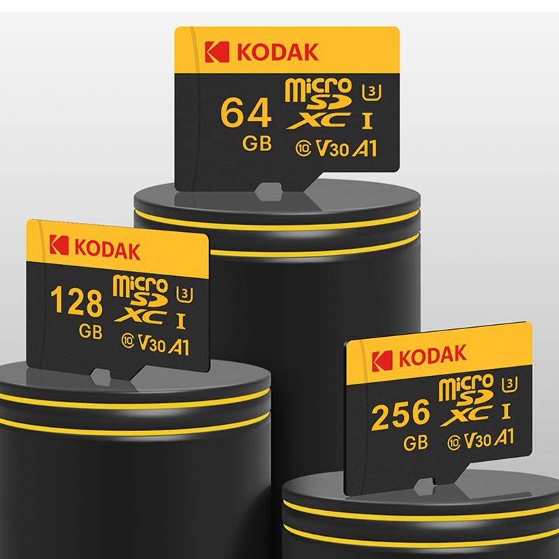 Kodak Карта флэш-памяти ULTRA PERFORMANCE U3 V30 A1 microSDXC UHS-I с адаптером класса 10 UHS-1, до 100 МБ/с для смартфона с зеркальной камерой